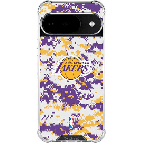 NBA Los Angeles Lakers Digi Camo Google Pixel 10 Clear Case